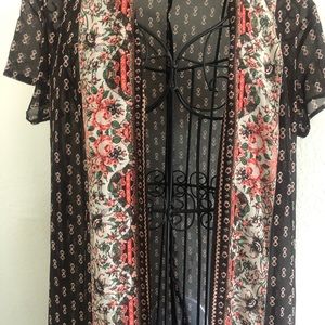 Long short sleeve kimono